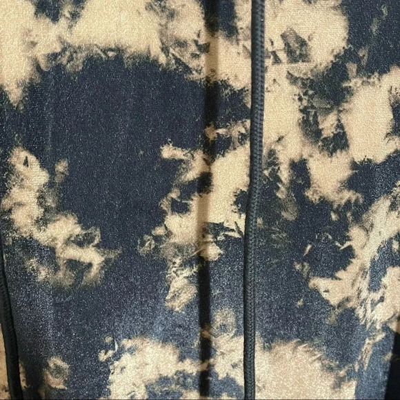 NEW TopShop Acid Wash Tie Dye Pullover Velvet Hoodie Sweatshirt Size US 4 Small - Picture 7 of 10